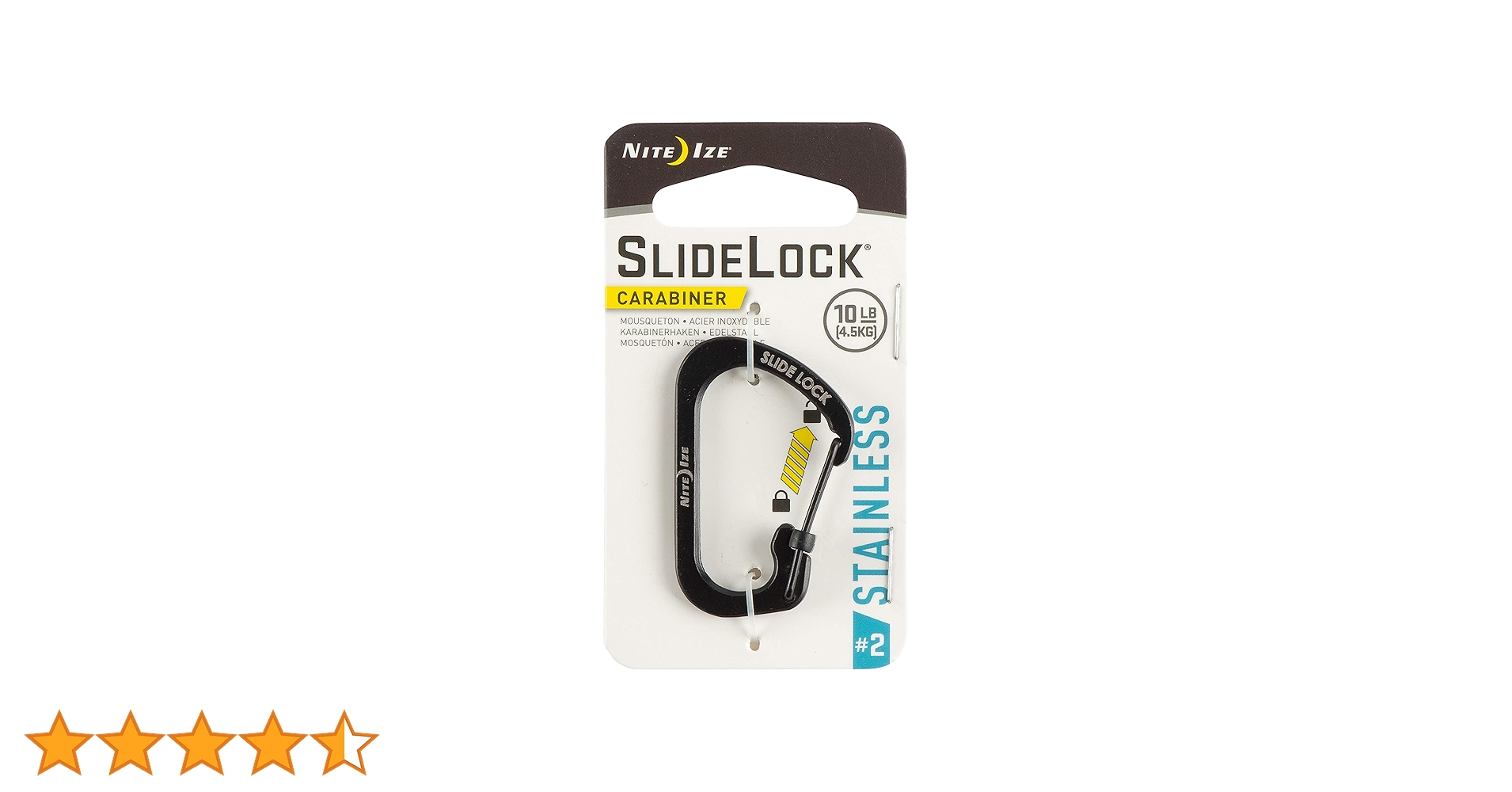 小物 L CARABINER (Blacknickel) X-Large Steel Twist Lock Carabiner - Climbing Carabiners